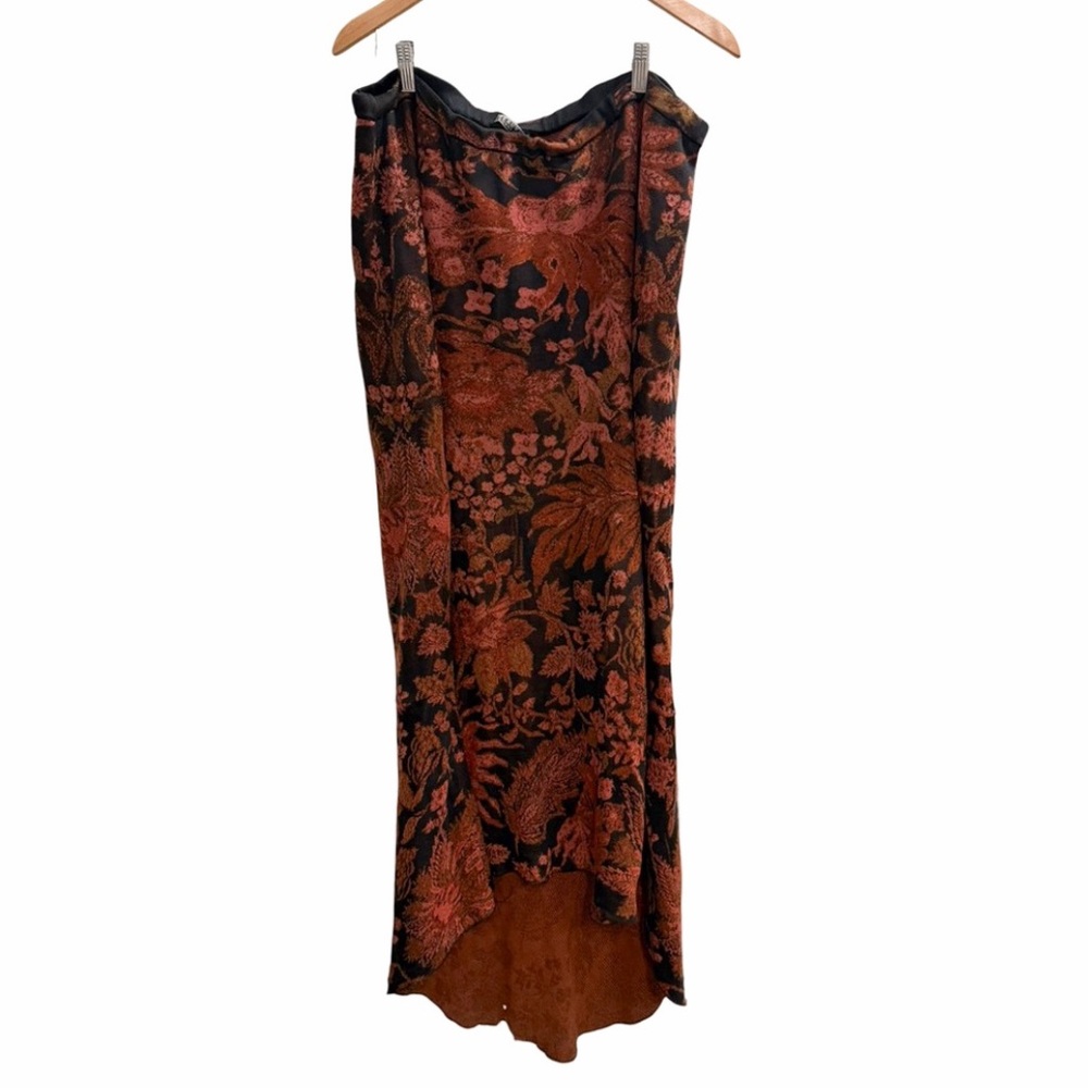 Peruvian Connection Black and Red High Low Skirt